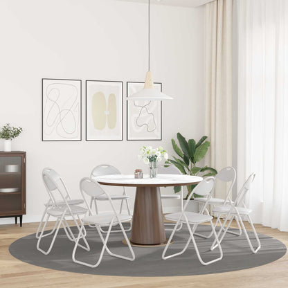 Sedia pieghevole 8 pz Pelle Sintetica Bianco 48 x 43,5 x 81 cm