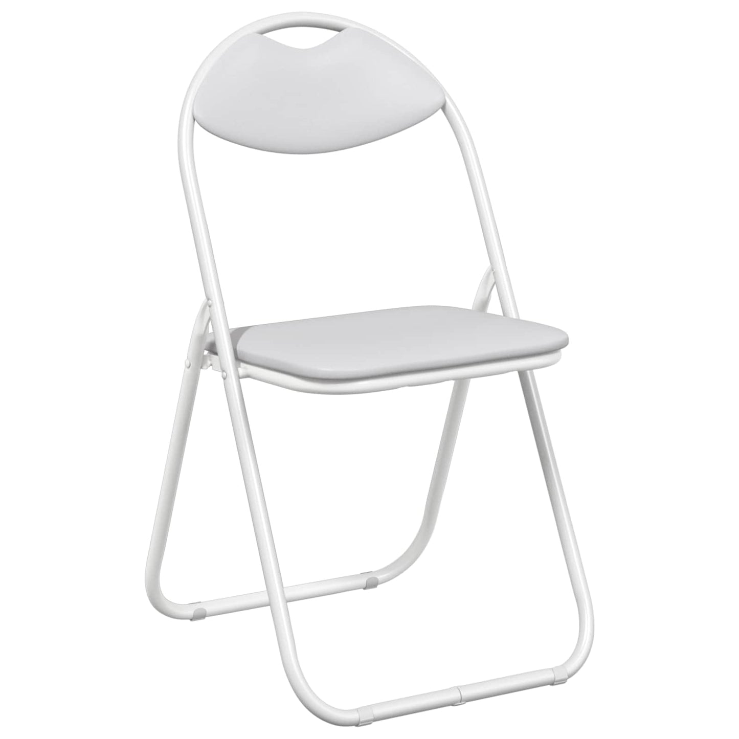 Sedia pieghevole 8 pz Pelle Sintetica Bianco 48 x 43,5 x 81 cm