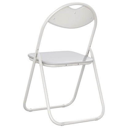 Sedia pieghevole 8 pz Pelle Sintetica Bianco 48 x 43,5 x 81 cm