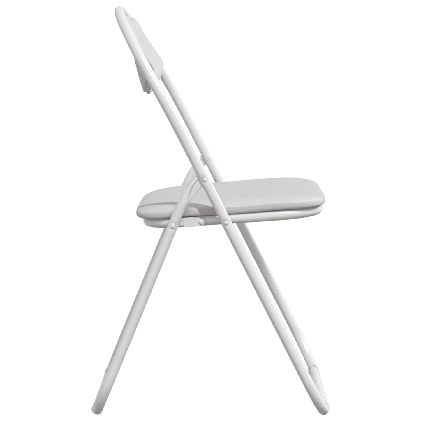 Sedia pieghevole 8 pz Pelle Sintetica Bianco 48 x 43,5 x 81 cm