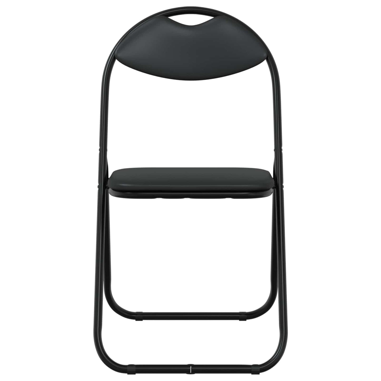 Sedia pieghevole 8 pz Pelle Sintetica Nero 48 x 43,5 x 81 cm