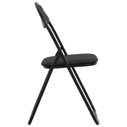 Sedia pieghevole 8 pz Pelle Sintetica Nero 48 x 43,5 x 81 cm
