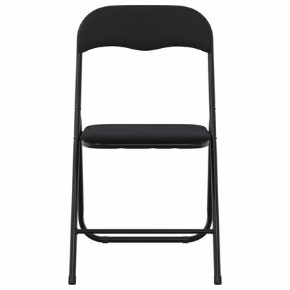 Sedia pieghevole 2 pcs Nero 48 x 44 x 78 cm Velluto