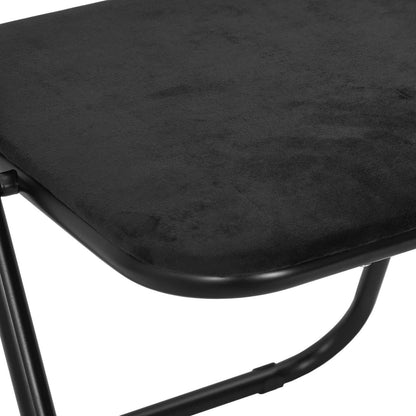 Sedia pieghevole 8 pcs Nero 48 x 44 x 78 cm Velluto