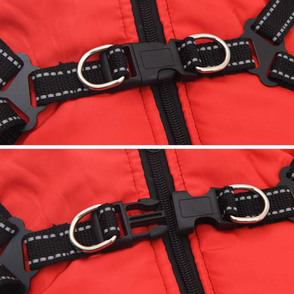 Cappotto per Cani Rosso L24 Pile e Poliestere | homemem39