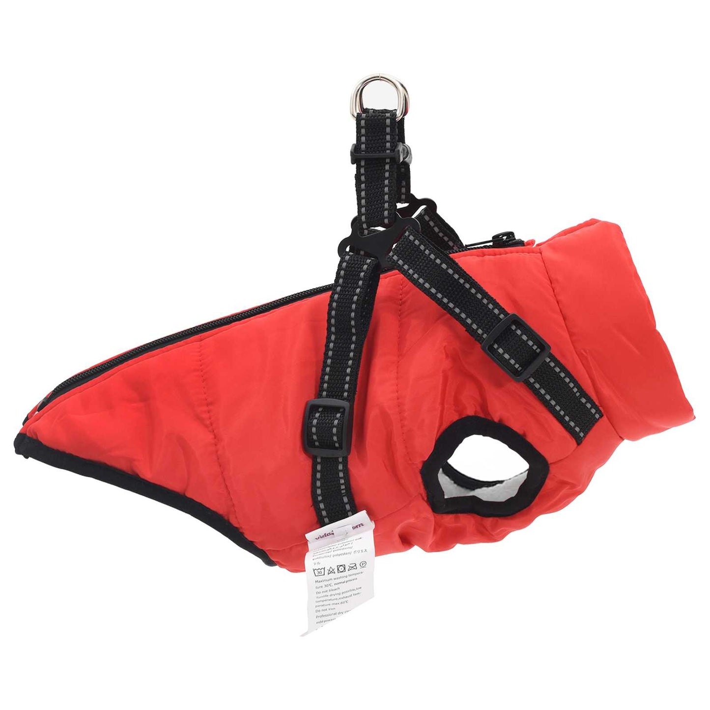 Cappotto per Cani Rosso L24 Pile e Poliestere | homemem39