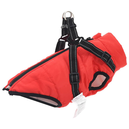 Cappotto per Cani Rosso L28 Pile e Poliestere