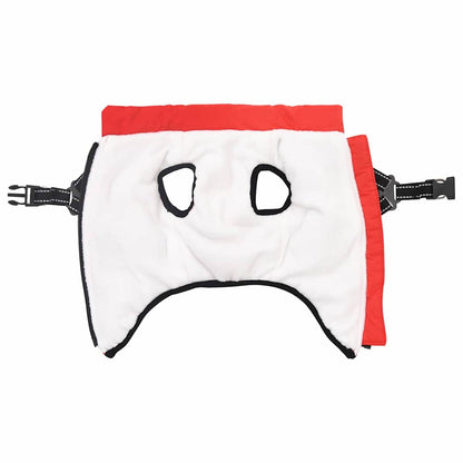 Cappotto per Cani con imbracatura Rosso M Pile e Poliestere