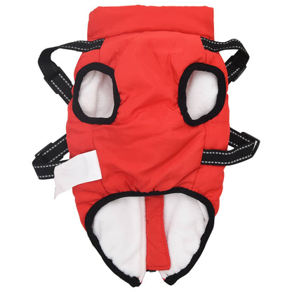 Cappotto per Cani Rosso L32 Pile e Poliestere