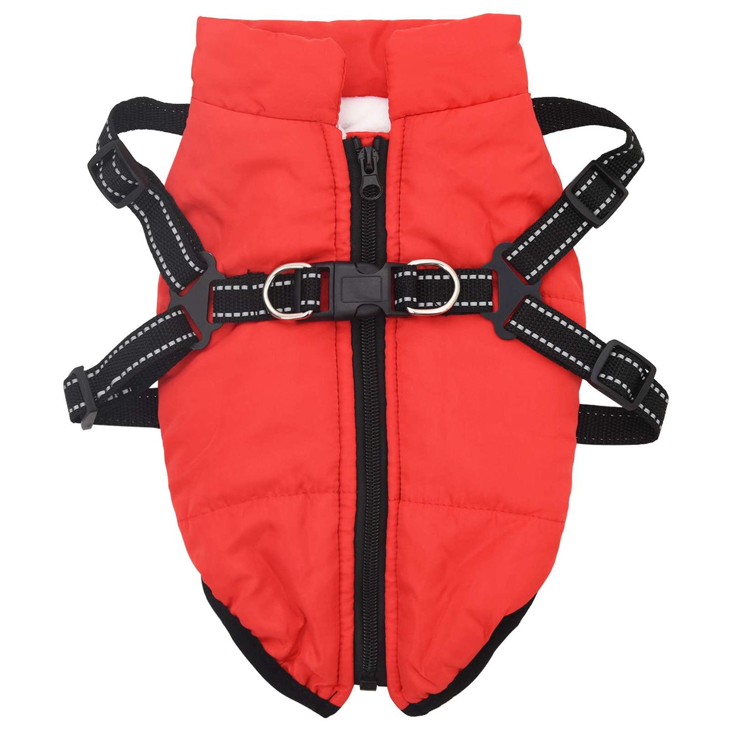 Cappotto per Cani Rosso L32 Pile e Poliestere