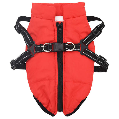 Cappotto per Cani Rosso L32 Pile e Poliestere