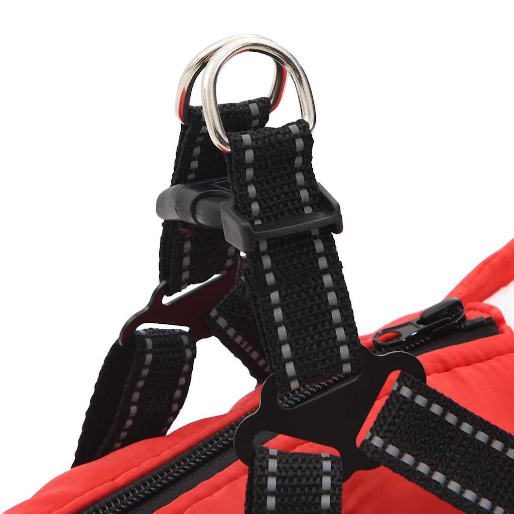 Cappotto per Cani con imbracatura Rosso XL Pile e Poliestere