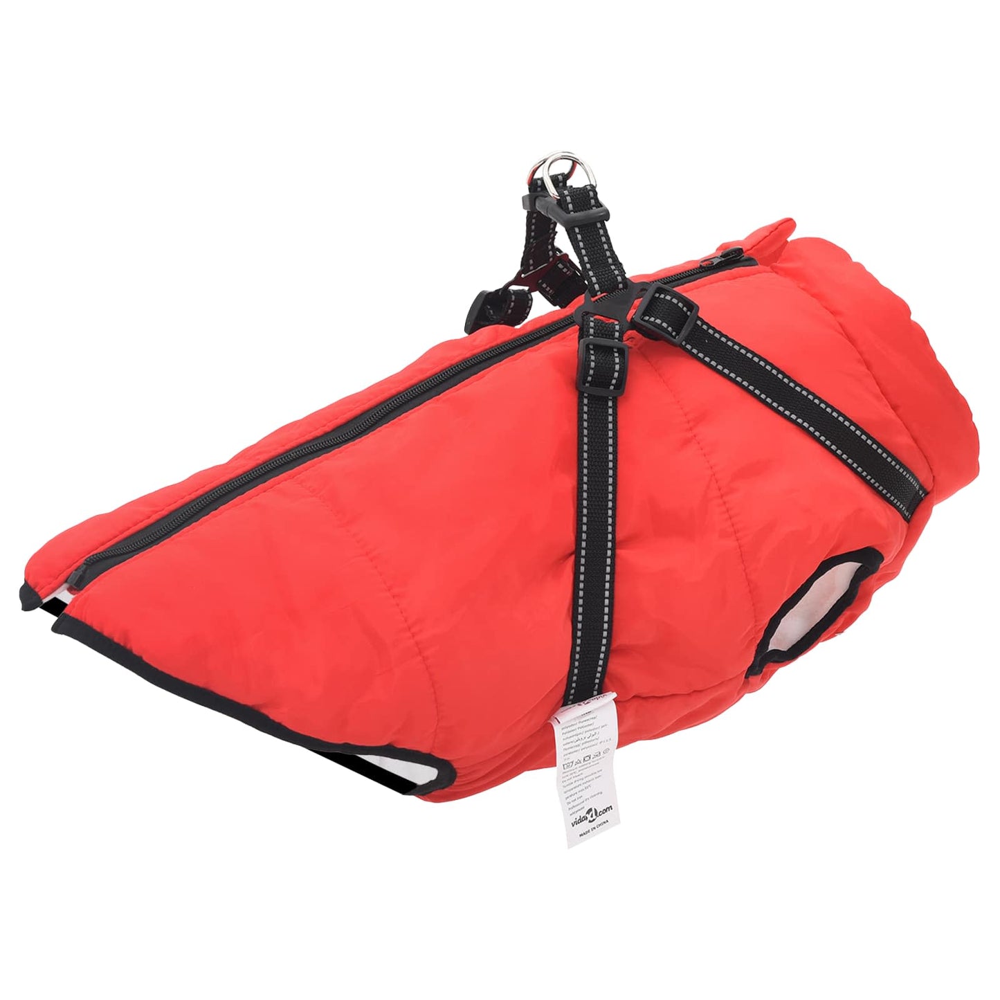 Cappotto per Cani Rosso L68 Pile e Poliestere