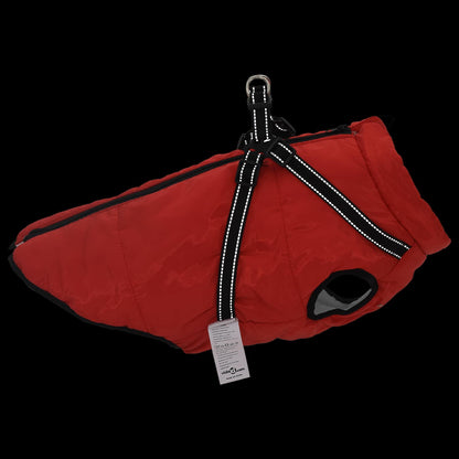 Cappotto per Cani Rosso L68 Pile e Poliestere