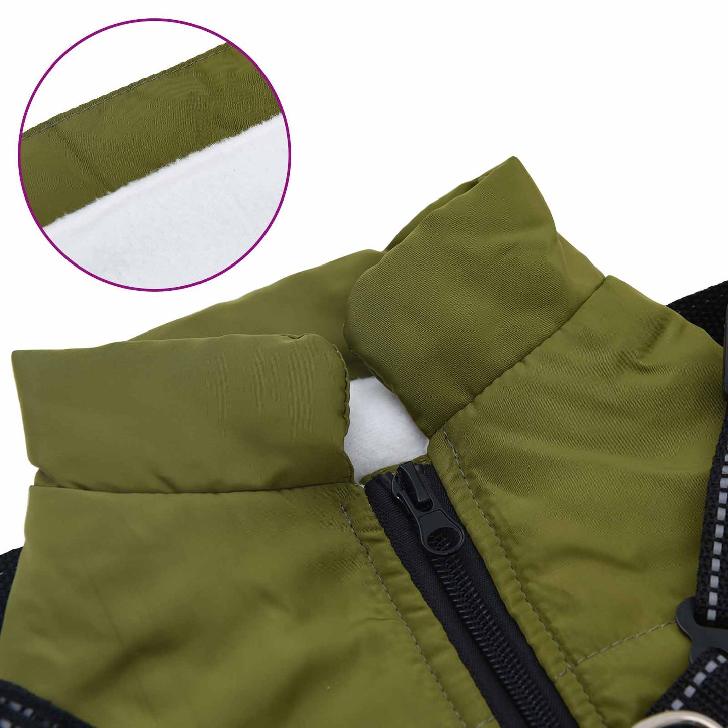 Cappotto per Cani Verde militare L24 Pile e Poliestere | homemem39