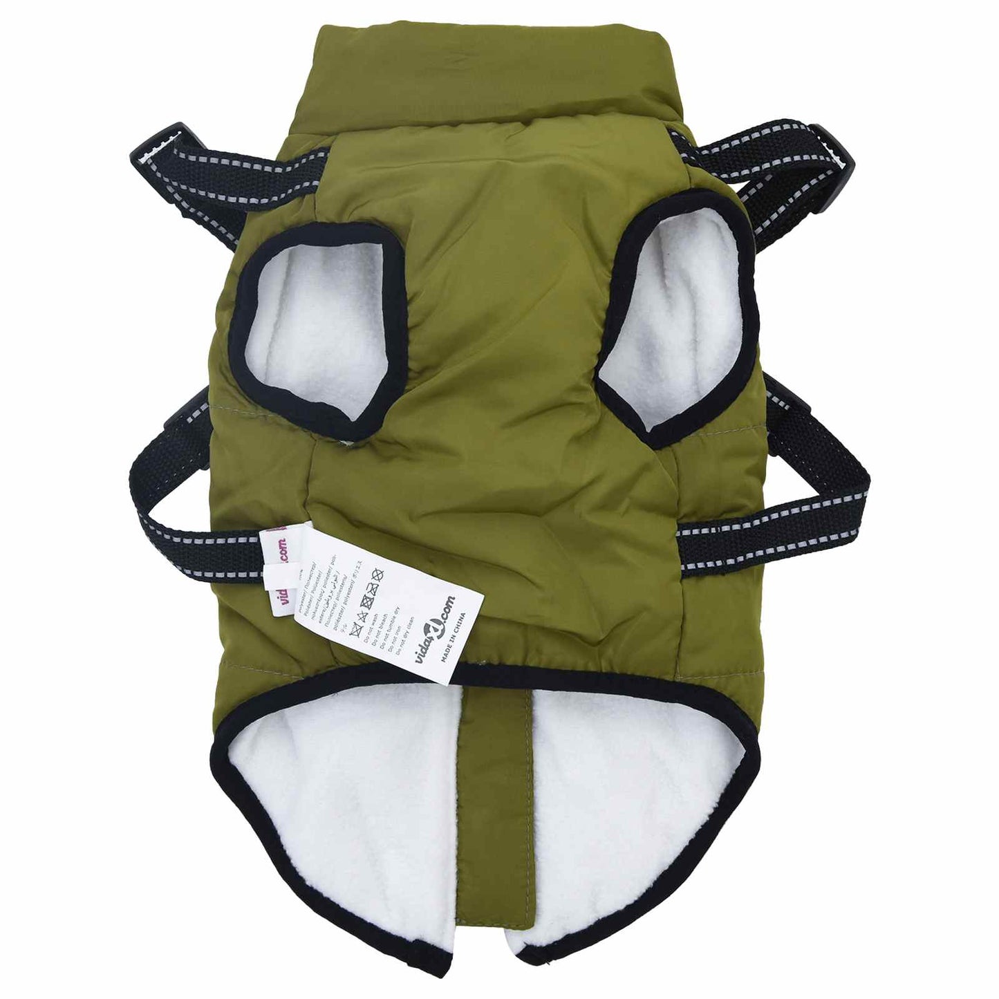 Cappotto per Cani Verde militare L24 Pile e Poliestere | homemem39