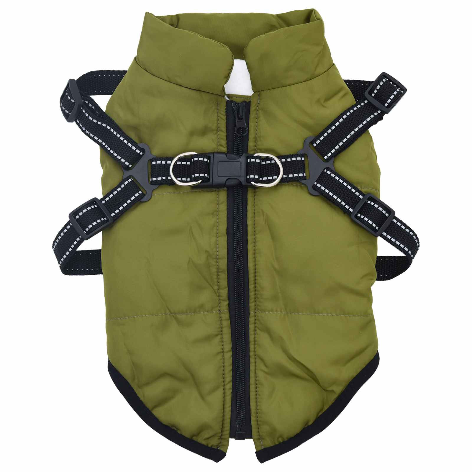 Cappotto per Cani Verde militare L24 Pile e Poliestere | homemem39