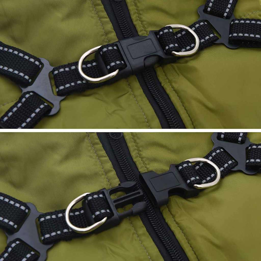 Cappotto per Cani Verde militare XL Pile e Poliestere