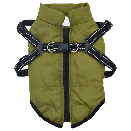Cappotto per Cani Verde militare XL Pile e Poliestere
