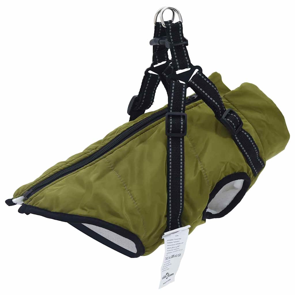 Cappotto per Cani Verde militare 2XL Pile e Poliestere