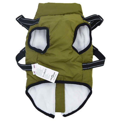 Cappotto per Cani Verde militare 2XL Pile e Poliestere