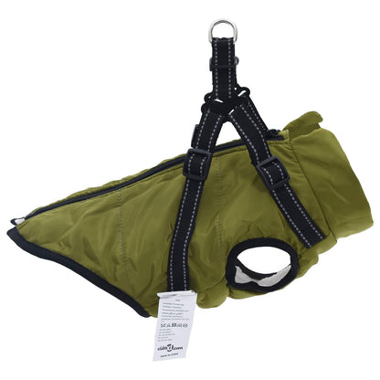 Cappotto per Cani Verde militare L40 Pile e Poliestere