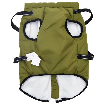 Cappotto per Cani Verde militare 3XL Pile e Poliestere