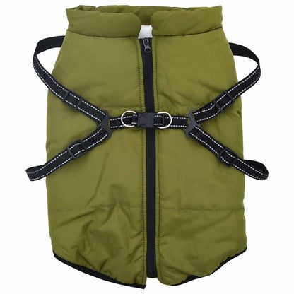 Cappotto per Cani Verde militare 3XL Pile e Poliestere