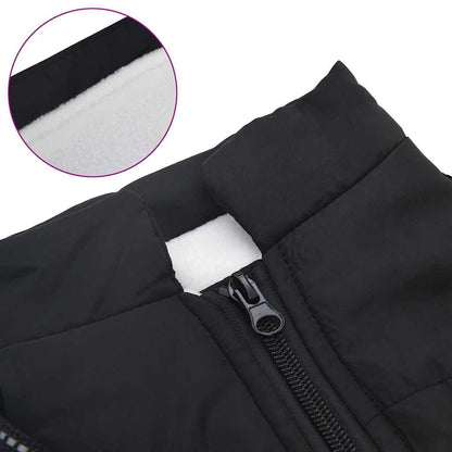 Cappotto per Cani con imbracatura Nero S Pile e Poliestere