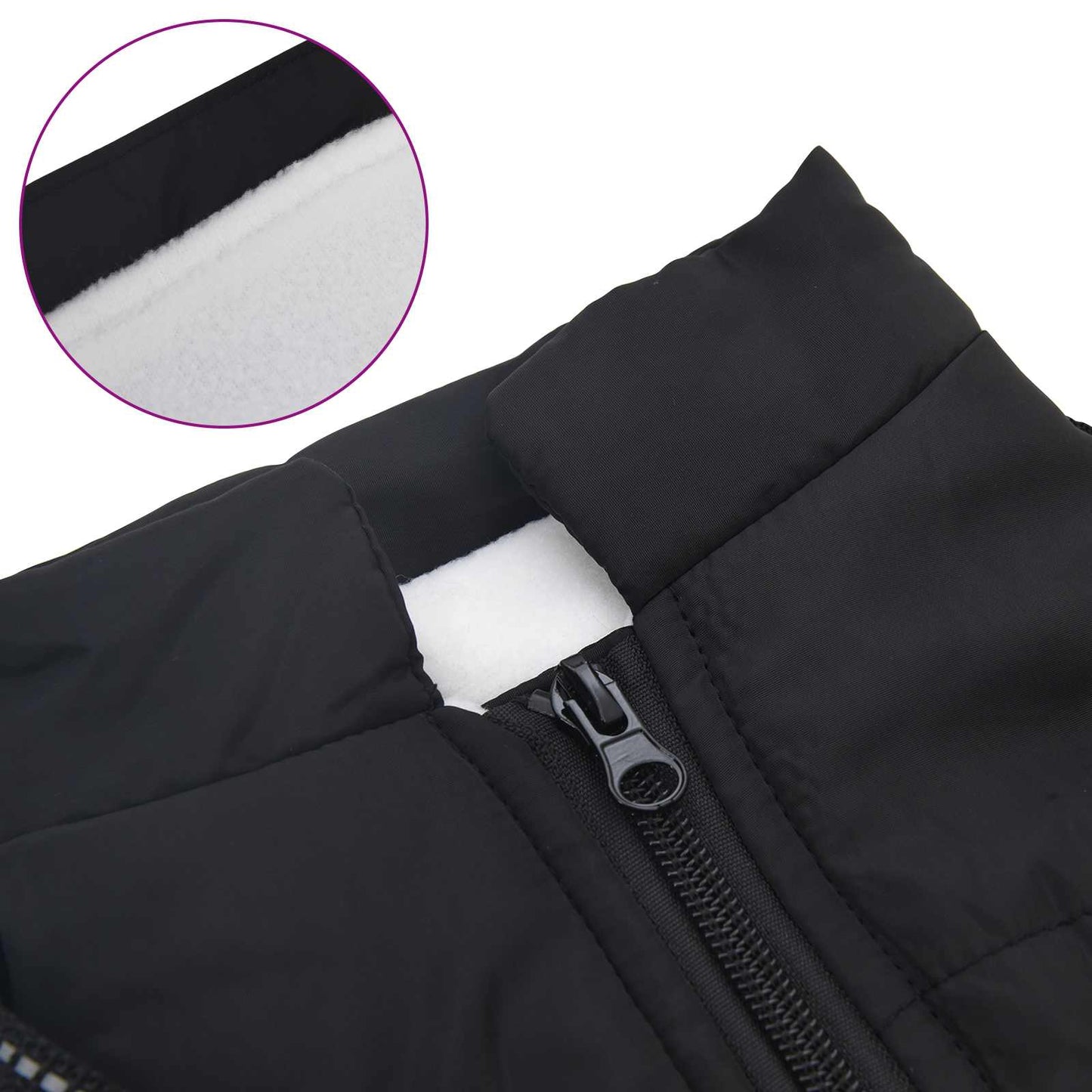 Cappotto per Cani Nero L28 Pile e Poliestere | homemem39