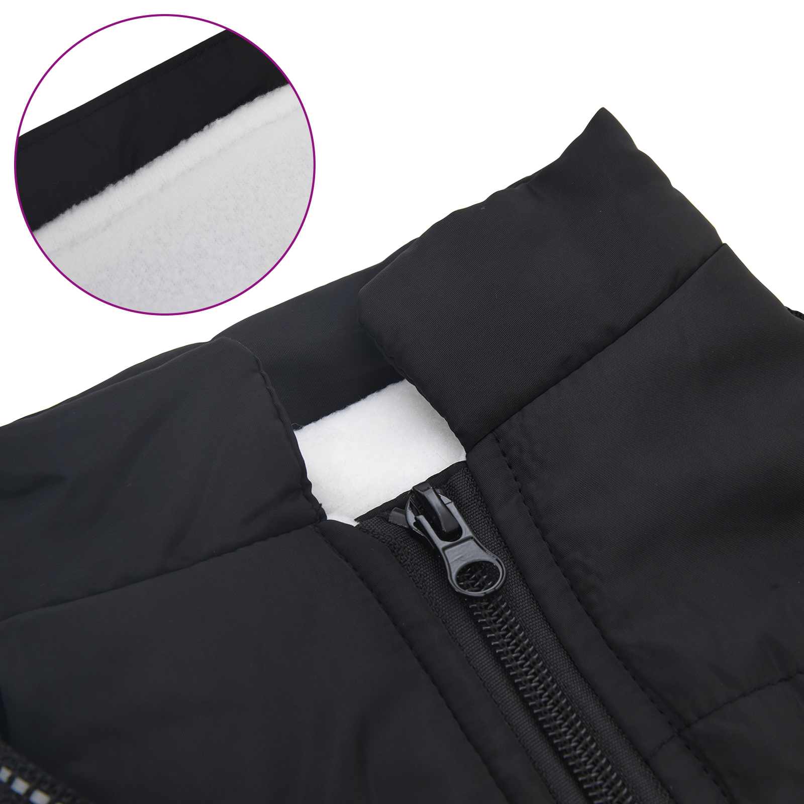 Cappotto per Cani Nero L32 Pile e Poliestere | homemem39
