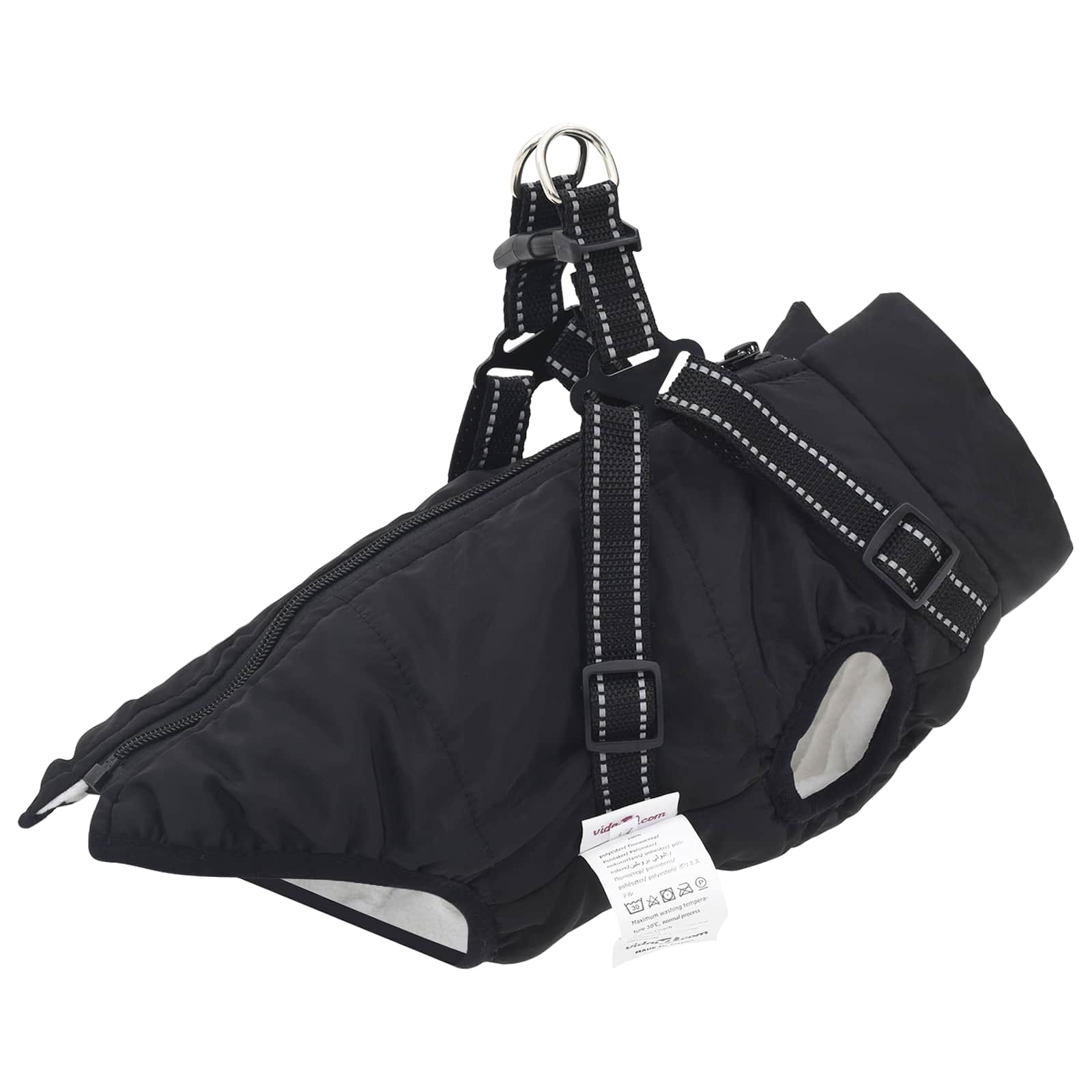Cappotto per Cani Nero L32 Pile e Poliestere | homemem39