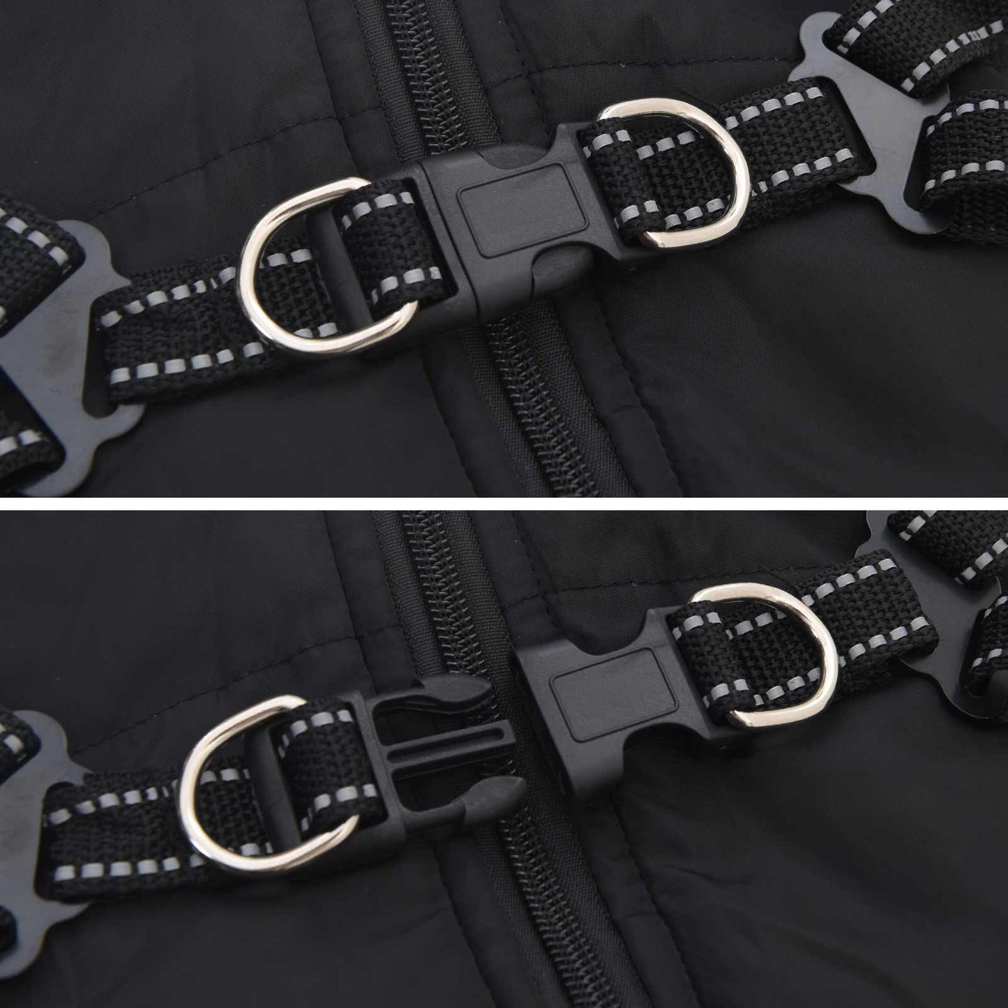 Cappotto per Cani Nero L40 Pile e Poliestere