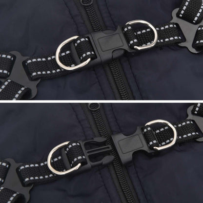 Cappotto per Cani Blu navy L24 Pile e Poliestere