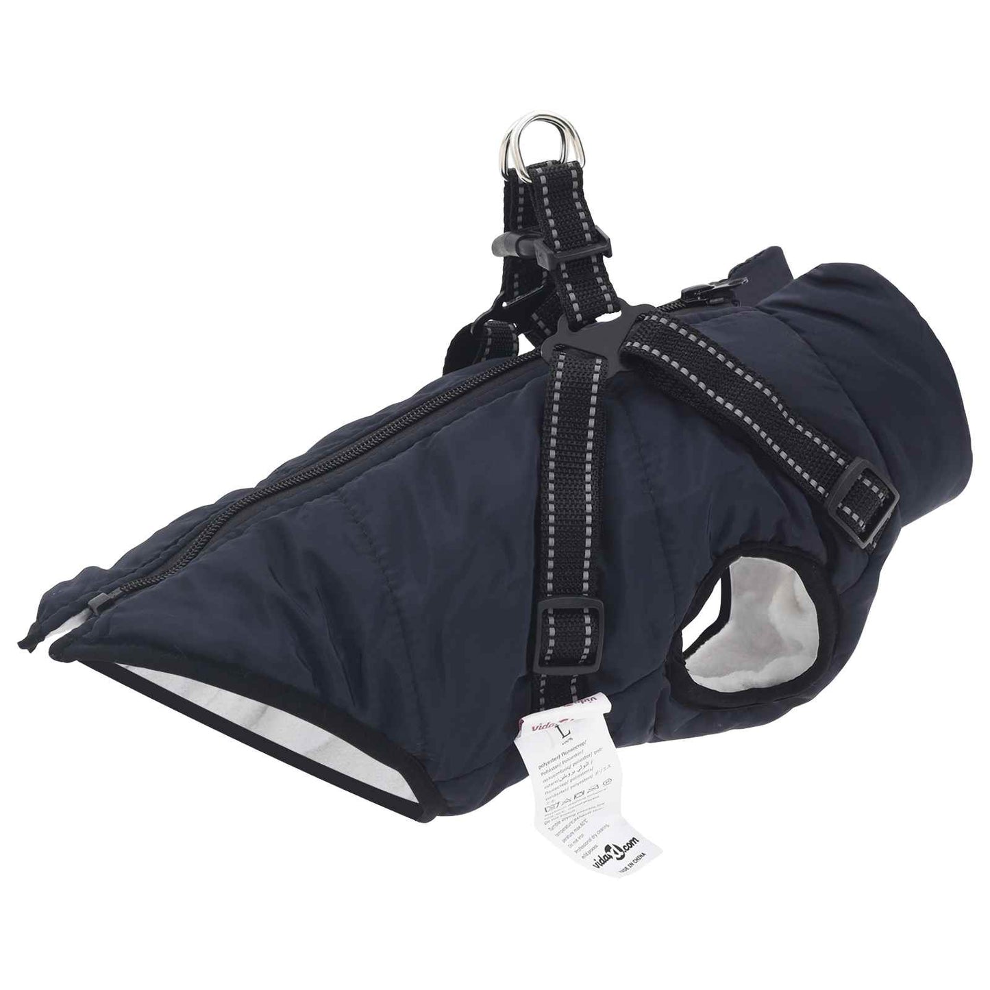 Cappotto per Cani Blu navy L28 Pile e Poliestere