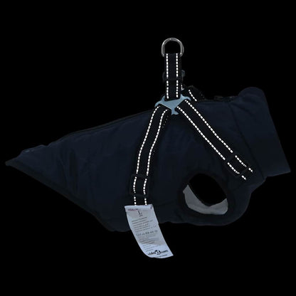 Cappotto per Cani con imbracatura Blu navy M Pile e Poliestere