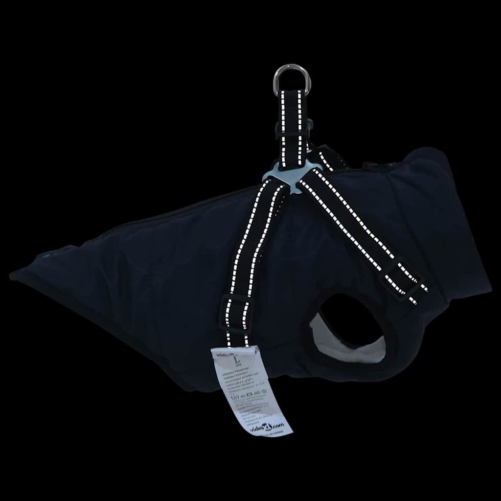 Cappotto per Cani con imbracatura Blu navy XL Pile e Poliestere