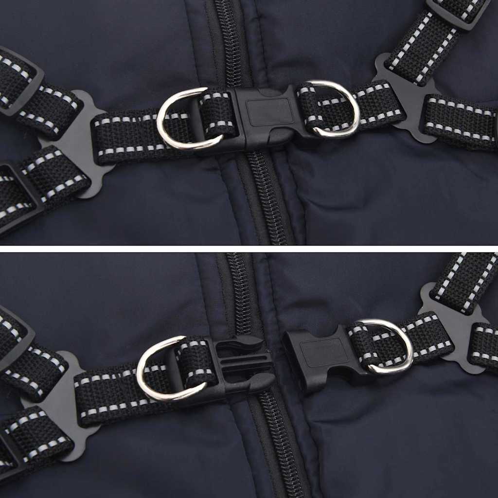 Cappotto per Cani Blu navy 5XL Pile e Poliestere