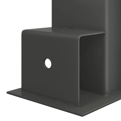 Aiuto per Impilare Legna 2 pz Antracite 34 x 10 x 15 cm Acciaio | homemem39