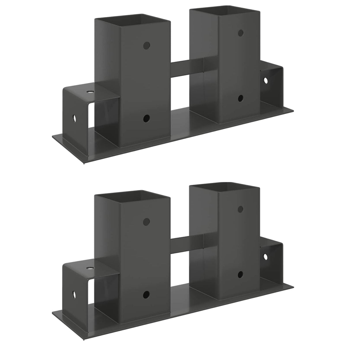 Aiuto per Impilare Legna 2 pz Antracite 34 x 10 x 15 cm Acciaio | homemem39