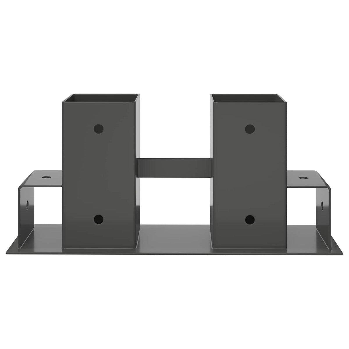 Aiuto per Impilare Legna 2 pz Antracite 34 x 10 x 15 cm Acciaio | homemem39