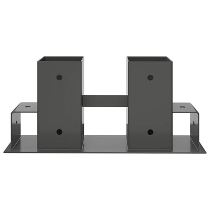 Aiuto per Impilare Legna 2 pz Antracite 34 x 10 x 15 cm Acciaio | homemem39