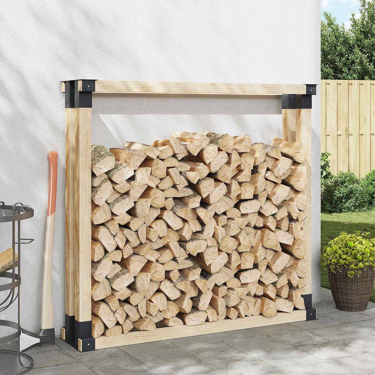 Aiuto per Impilare Legna 12 pz Antracite 34 x 10 x 15 cm | homemem39