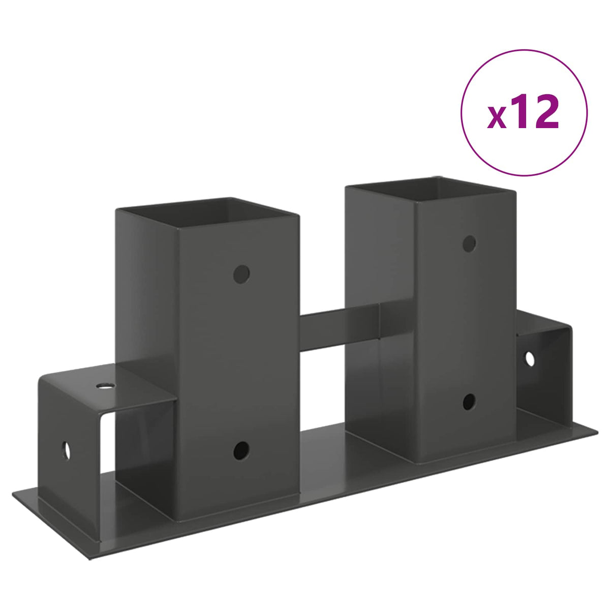 Aiuto per Impilare Legna 12 pz Antracite 34 x 10 x 15 cm | homemem39