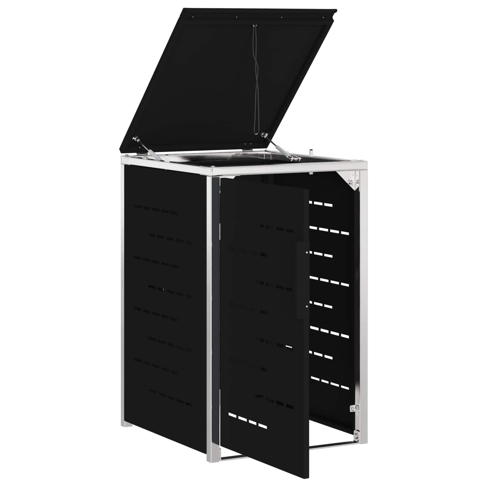 Stoccaggio contenitore a ruote Nero 77,5 x 69 x 112,5 cm | homemem39