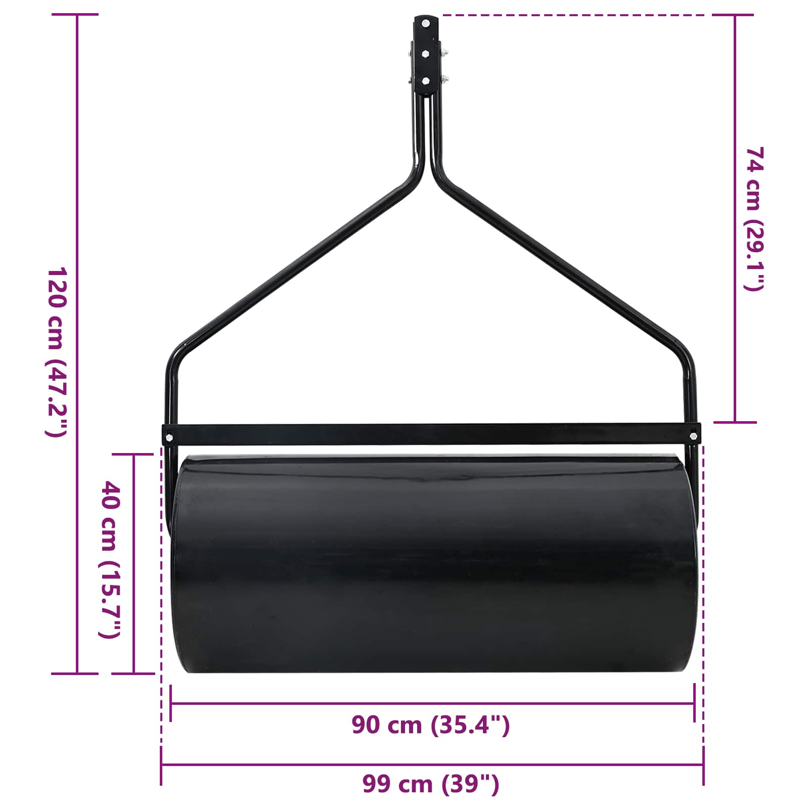 Rullo per Giardino 120 x 99 cm 110 L Ferro | homemem39