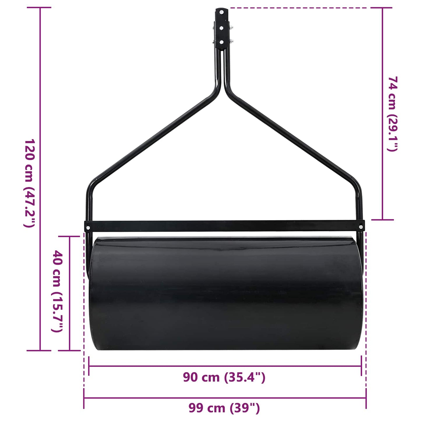 Rullo per Giardino 120 x 99 cm 110 L Ferro