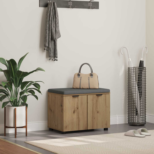 Panca per scarpe con cuscino Rovere Artigianale 60 x 38 x 46 cm