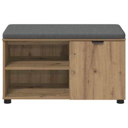 Panca per scarpe con cuscino Rovere Artigianale 80 x 38 x 46 cm | homemem39