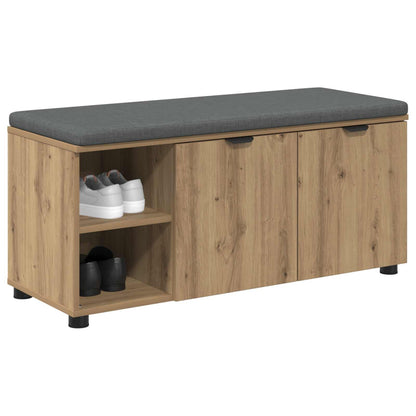 Panca per scarpe con cuscino Rovere Artigianale